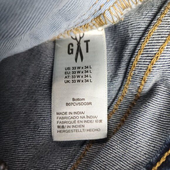 Goodthreads Denim Pants Comfort Stretch Slim Fit Skinny Jeans Dark Size 33x34 - Picture 9 of 10